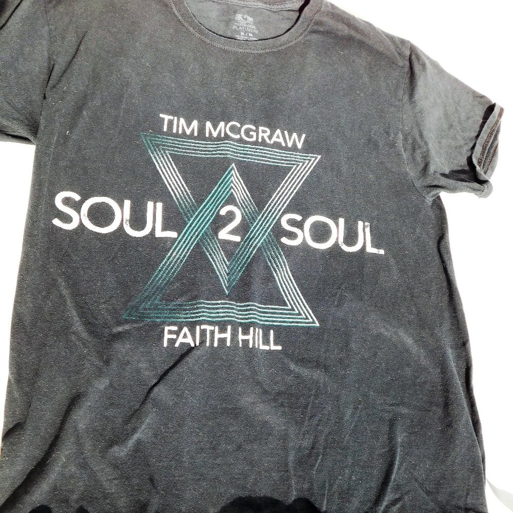 Black Tim McGraw & Faith Hill 2006 tee shirt, Soul 2 Soul, Medium
